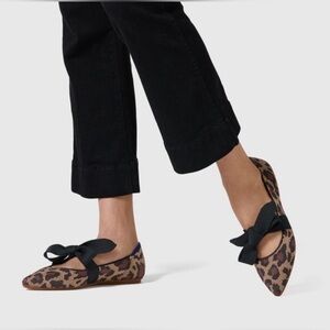 Rothy The Mary Jane bow leopard Flats